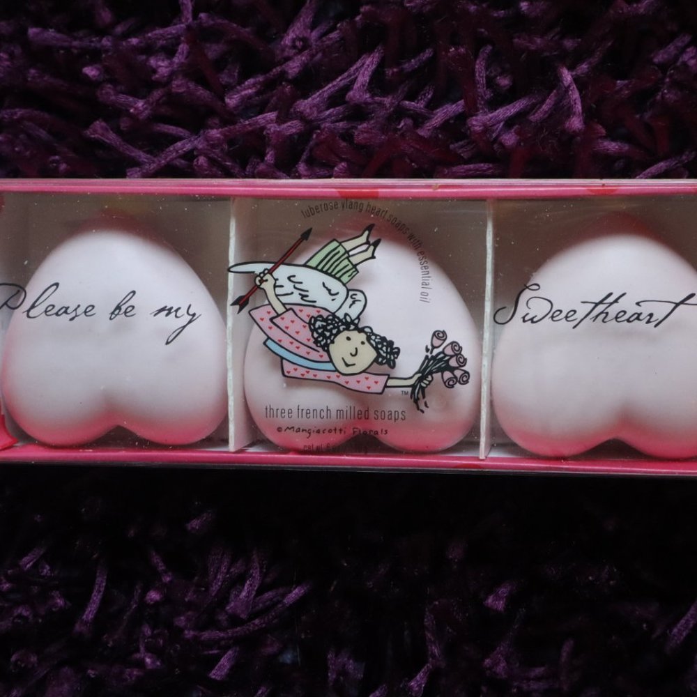 Valentine's day heart shaped soaps